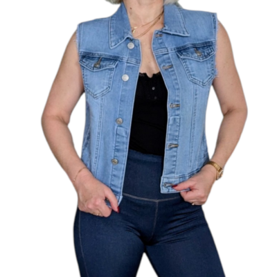 Gilet en jean sans manches